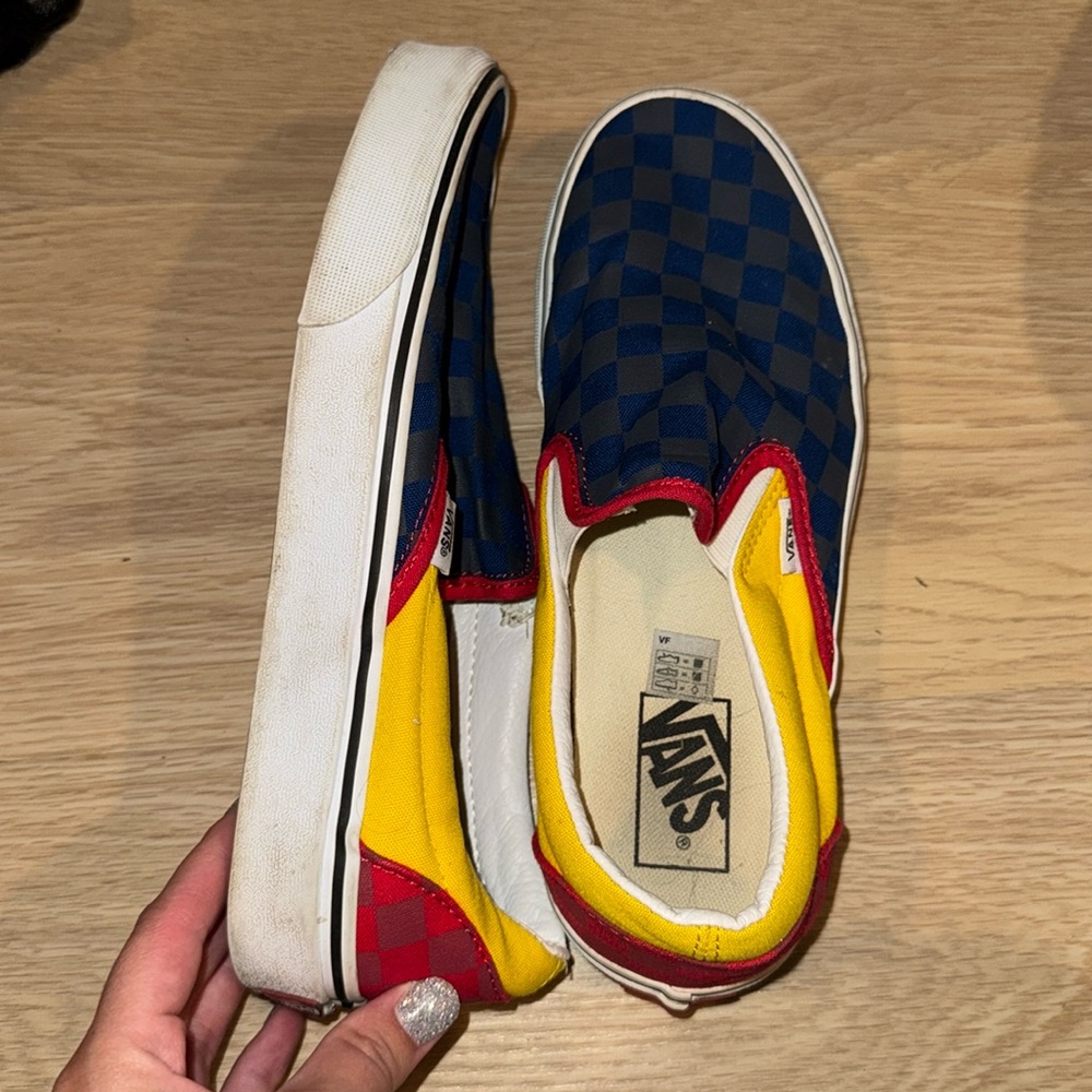 Primary Color Checkered Vans